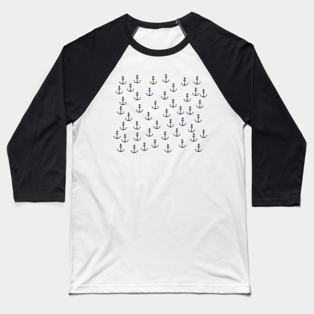 Anchors, Nautical Baseball T-Shirt by 47Merch